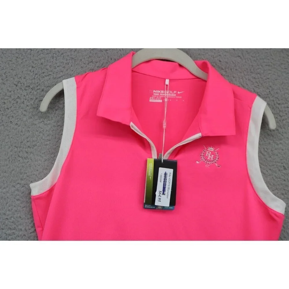 Nike Golf Bright Pink Dri-Fit Sleeveless Tunic-Size Medium-New with Tags-Golf